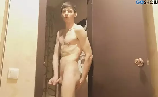 Crossdressing Stud Thrusts Dildo